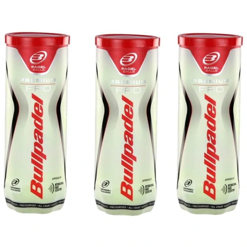 Pack 3 Botes de Bolas Bullpadel Premium Pro