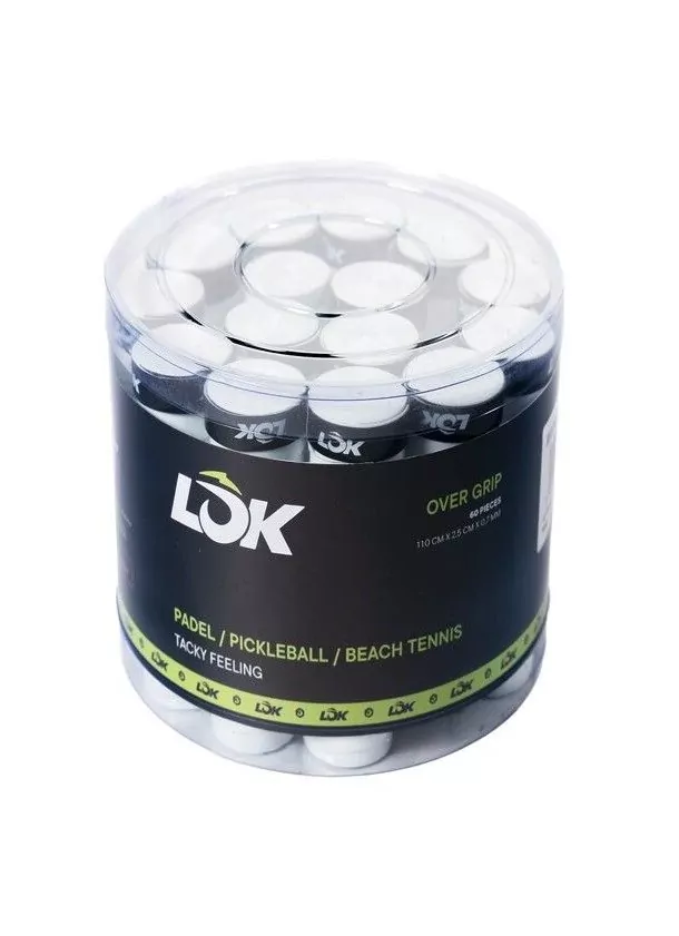Cubo 60 Overgrips Lok Blancos