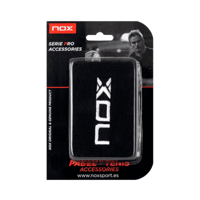 Muñequeras Nox Negro Logo Blanco